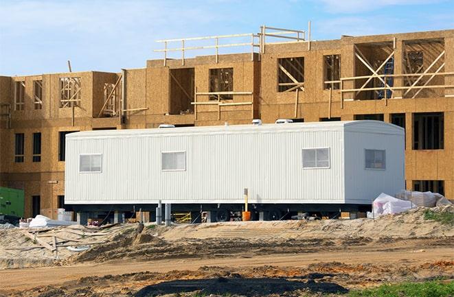 temporary office spaces for rent at a construction site in Franklin Park, IL